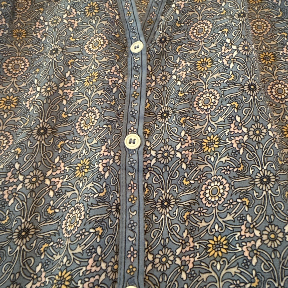Max Studio Blue Patterned Blouse - Picture 2 of 5